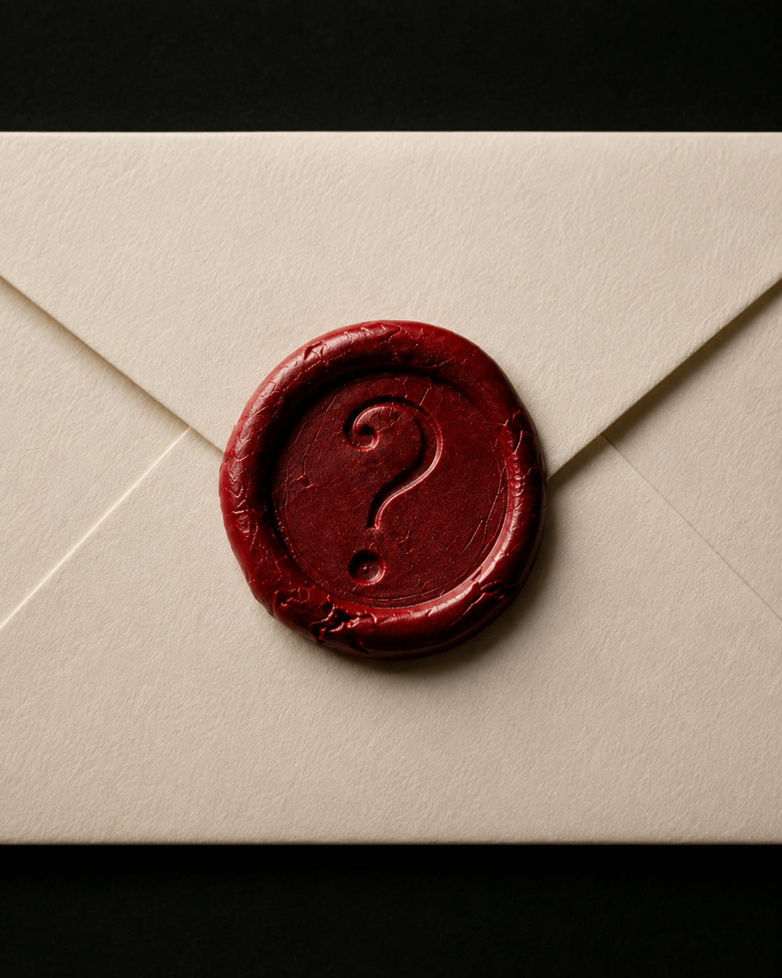 A cream envelope sealed with red wax